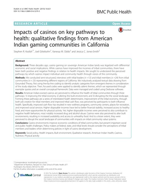 negative effects of casinos on communities|Impacts of casinos on key pathways to health: qualitative findings .